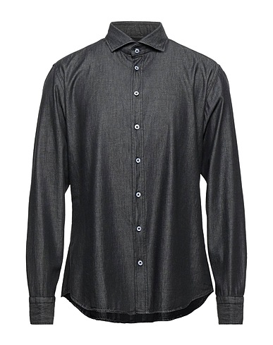 BASTONCINO Chemise en jean DENIM Noir 100% Coton