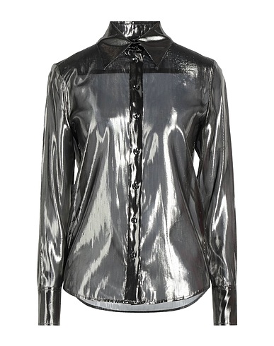 PINKO Solid colour shirts & blouses Platinum 74% Viscose, 26% Metallic fiber