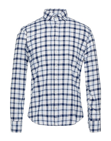BASTONCINO Camisa de cuadros Azul marino 100% Algodón
