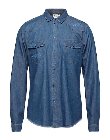BERNA Jeanshemd Blau 100% Baumwolle
