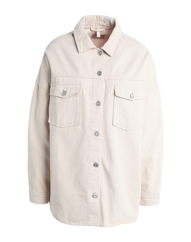 ONLY Denim shirt Beige 100% Cotton