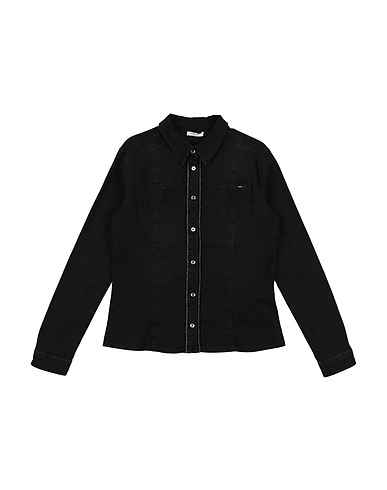 LIU •JO Camicia di jeans Nero 98% Cotone, 2% Elastan