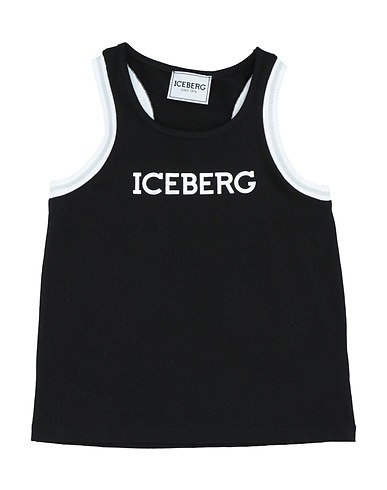 ICEBERG 탑 블랙 97% 코튼, 3% 엘라스테인