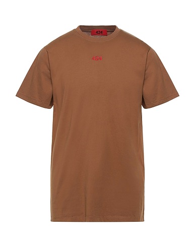 424 FOURTWOFOUR Ｔシャツ ブラウン コットン 100%