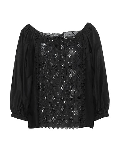 MANILA GRACE Top Black 100% Cotton