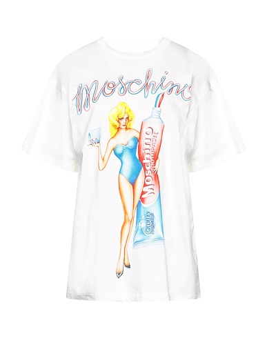 MOSCHINO Oversize-T-Shirt Weiß 100% Baumwolle