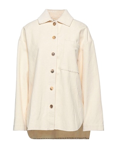 SEMICOUTURE Solid colour shirts & blouses Ivory 100% Cotton