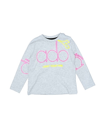 DIADORA Ｔシャツ ライトグレー コットン 100%