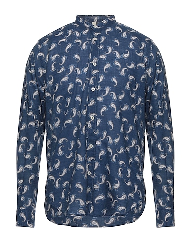 PORTOFIORI Camicia fantasia Blu 100% Cotone
