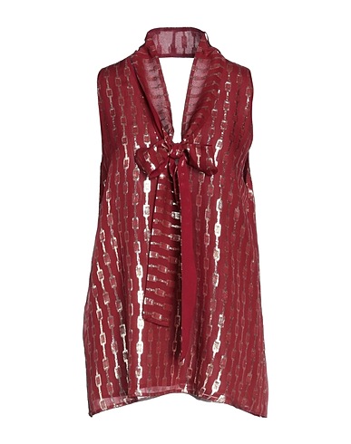 SIMONA CORSELLINI Top Burgundy 80% Silk, 20% Polyester