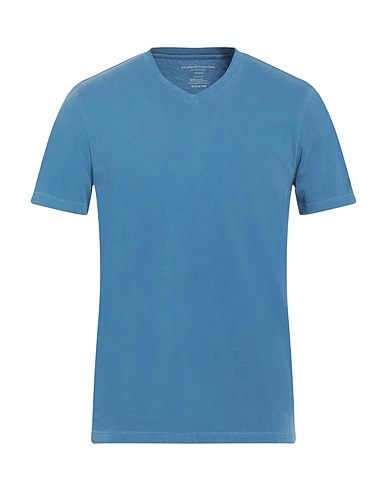 MAJESTIC FILATURES Basic T-shirt Pastel blue 94% Cotton, 6% Elastane