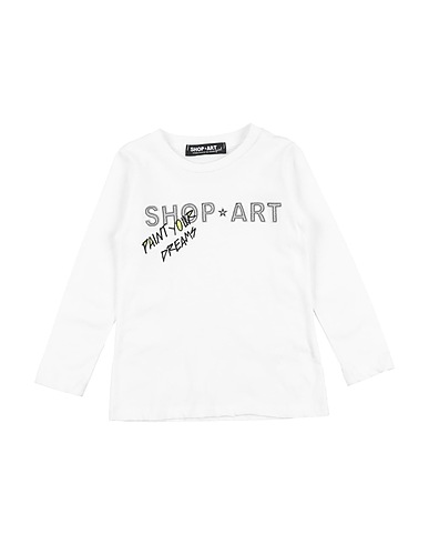 SHOPART T-shirt Bianco 100% Cotone