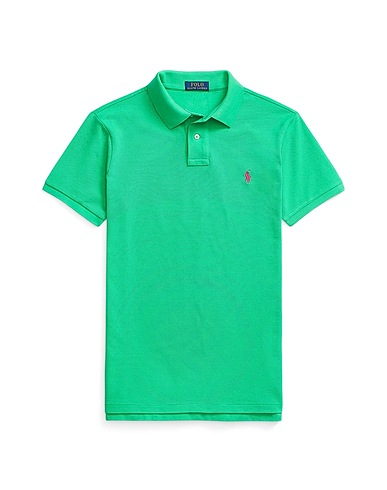 POLO RALPH LAUREN Polo shirt SLIM FIT MESH POLO SHIRT
 Green 100% Cotton