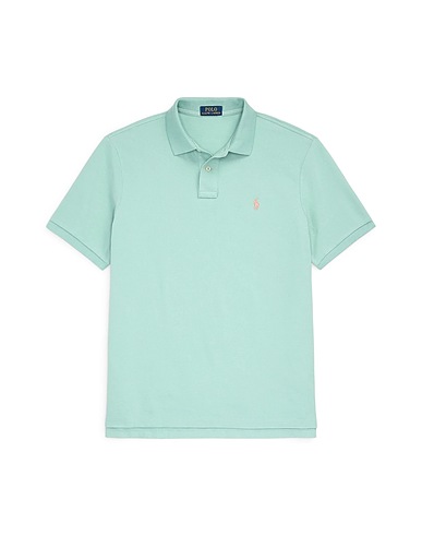 POLO RALPH LAUREN Polo shirt SLIM FIT MESH POLO SHIRT
 Sage green 100% Cotton
