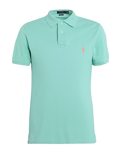 POLO RALPH LAUREN Polo shirt SLIM FIT MESH POLO SHIRT
 Light green 100% Cotton