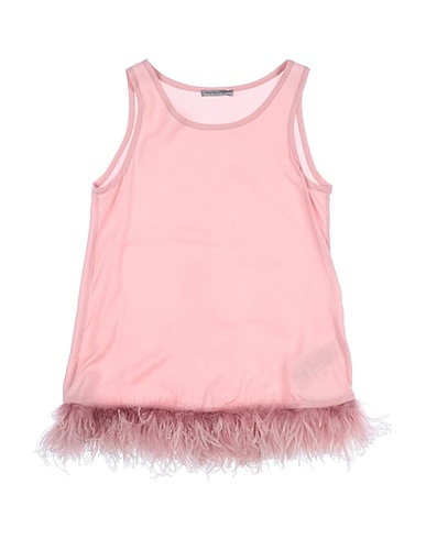 ERMANNO SCERVINO JUNIOR Top Rosa 100% Viscosa, Piume di struzzo