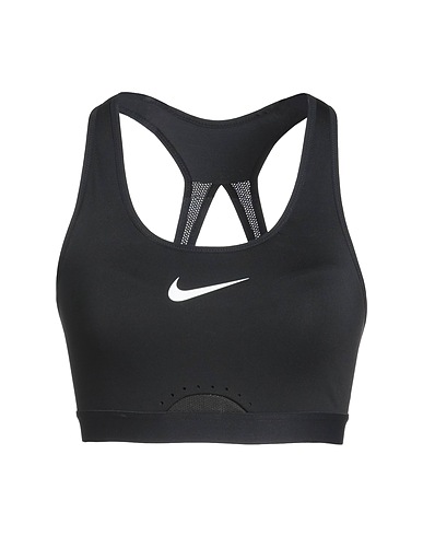NIKE Crop top  Dri-FIT swoosh  High-Support Sports Bra
 Black 64% Polyester, 36% Elastane