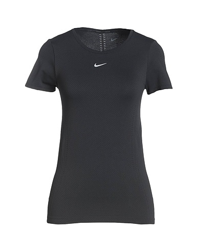 NIKE Basic T-Shirt  Dri-FIT ADV Aura  Slim-Fit Short-Sleeve Top
 Black 85% Nylon, 11% Polyester, 4% Elastane