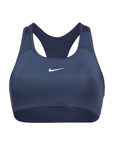 NIKE Crop top  swoosh  Medium-Support 1-Piece Pad Sports Bra
 Navy blue 82% Polyester, 18% Elastane