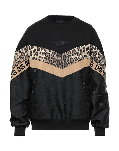 DOLCE&GABBANA Sweatshirt Black 57% Polyester, 26% Cotton, 9% Polyamide, 8% Viscose, Elastane