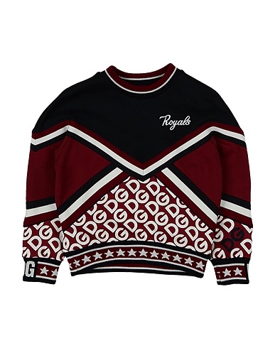 DOLCE&GABBANA Sweatshirt Schwarz 100% Baumwolle, Polyester, Wolle, Acryl, Elastan
