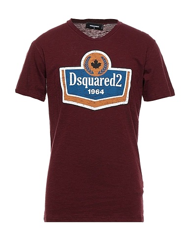 DSQUARED2 T-shirt Burgundy 88% Cotton, 12% Viscose