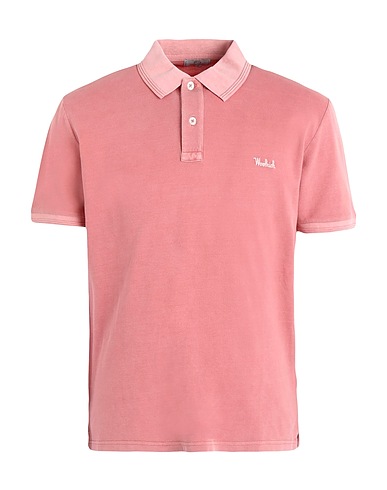 WOOLRICH Polo shirt Pink 95% Cotton, 5% Elastane