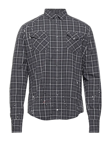 AGLINI Checked shirt Lead 100% Cotton