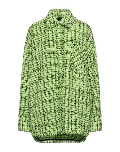 MSGM Camicie  e bluse fantasia Verde lime 73% Cotone, 21% Acrilico, 6% Poliammide