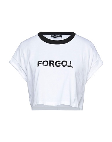 DOLCE&GABBANA Crop top White 100% Cotton
