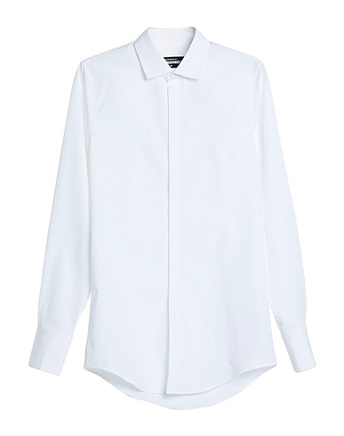 DSQUARED2 Solid color shirt White 100% Cotton