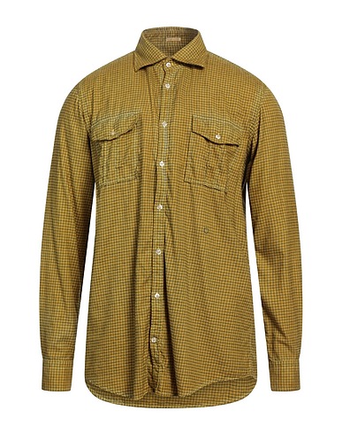 MASSIMO ALBA Checked shirt Marigold 100% Cotton