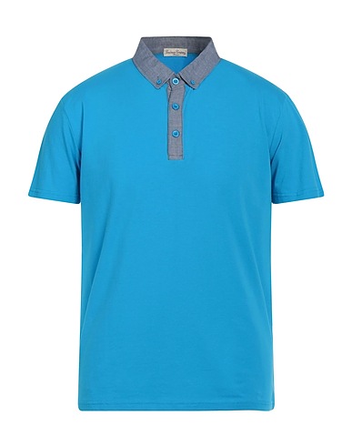 CASHMERE COMPANY Polo shirt Azure 100% Cotton