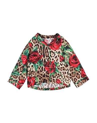 DOLCE&GABBANA Patterned shirts & blouses Brown 100% Silk
