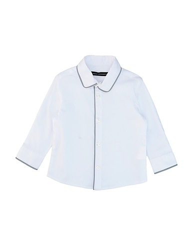 DANIELE ALESSANDRINI Patterned shirt White 72% Cotton, 25% Polyamide, 3% Elastane
