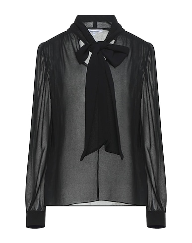 PATRIZIA PEPE Solid color shirts & blouses Black 100% Polyester