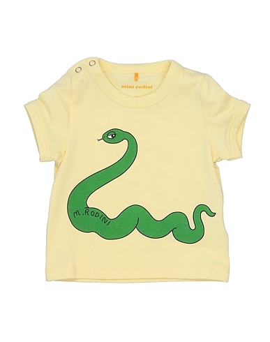 MINI RODINI T-shirt Yellow 95% Organic cotton, 5% Elastane