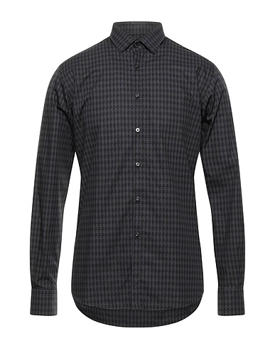 KARL LAGERFELD Patterned shirt Charcoal 100% Cotton