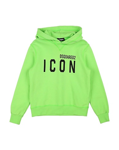 DSQUARED2 Felpa ICON Verde lime 100% Cotone, Elastan