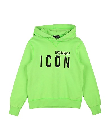 DSQUARED2 Felpa ICON Verde lime 100% Cotone, Elastan