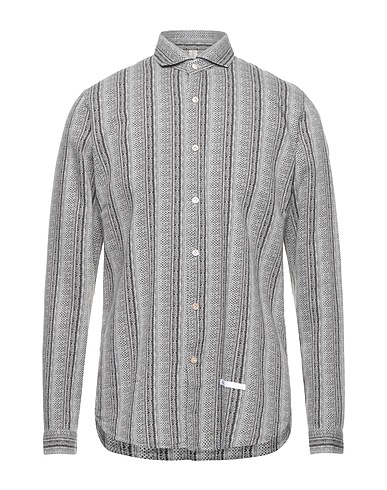 DNL Patterned shirt Grey 100% Cotton, Polyamide