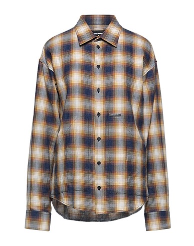 DSQUARED2 Checked shirt Yellow 100% Cotton