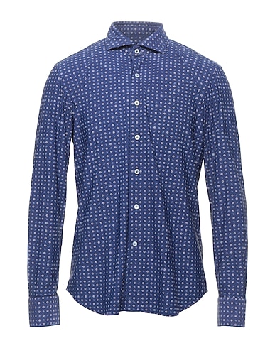 ALESSANDRO GHERARDI Patterned shirt Blue 74% Polyamide, 26% Elastane