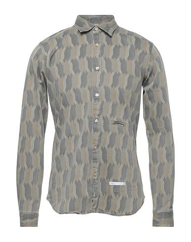 DNL Patterned shirt Military green 97% Cotton, 3% Elastane