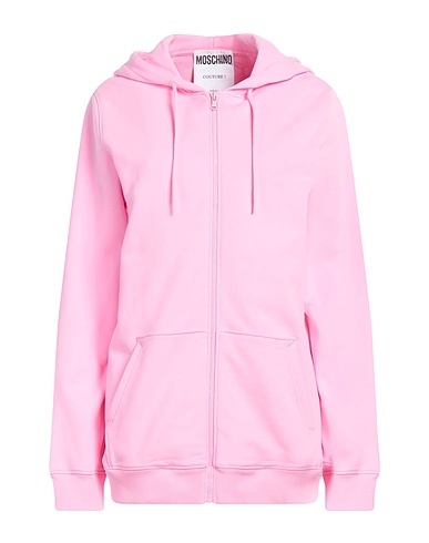 MOSCHINO Hooded track jacket  Pink 100% Cotton
