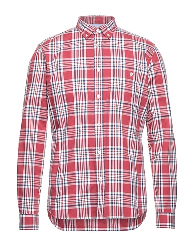 WOOLRICH Camicia a quadri Mattone 100% Cotone