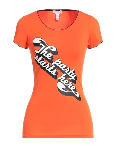 FRANKIE MORELLO T-shirt Orange 95% Cotton, 5% Elastane