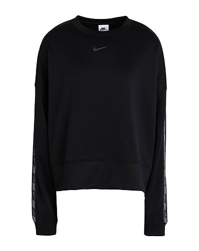 NIKE Sweatshirt Oversize Tape Crew
 Schwarz 100% Polyester