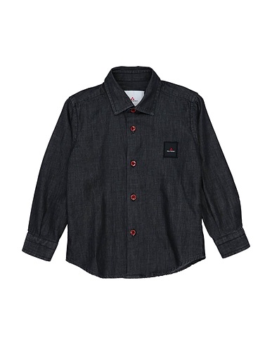 PEUTEREY Denim shirt Black 100% Cotton