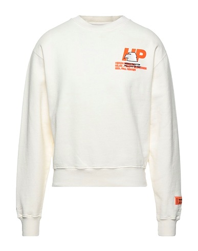 HERON PRESTON Sweatshirt Ivory 100% Organic cotton, Elastane, Polyester